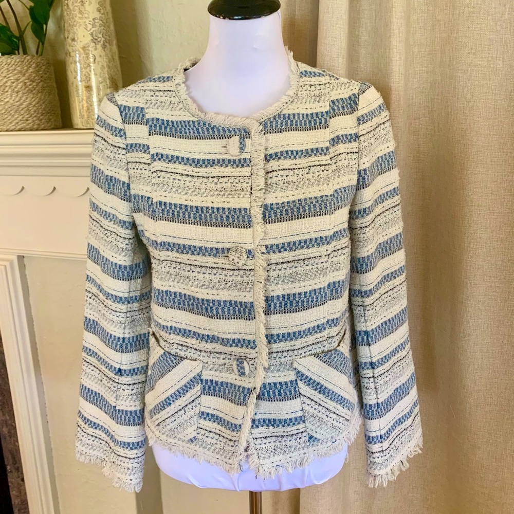 Drew. Tweed fringe blazer jacket woman’s size medium